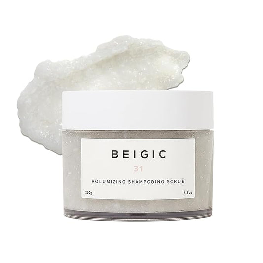 BEIGIC Volumizing Shampooing Scrub – Vegan Clarifying Scalp Exfoliator & Shampoo with Sacha Inchi Oil & Sea Salt for Buildup, Flakes for Itchy Scalps (8.81 Oz)