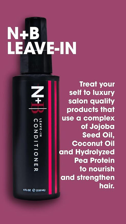 N+B Leave-In Conditioner & Detangler Spray | Curly, Straight, All Hair Types | Deep Moisturizer Repairs Dry Damaged Frizzy Hair | Sulfate, Paraben, & Cruelty-Free