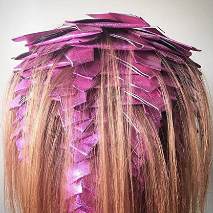 Framar Magenta Hair Foils For Highlighting - Pop Up Hair Foil, Highlight Foils For Hair, Aluminum Foil Sheets, Salon Foils For Hair Stylist, Hair Dye Supplies, Non Slip 500 Pop Up Foil Sheets