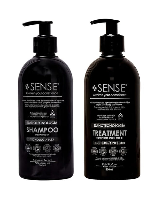 Nanotech Plex Repair Shampoo & Conditioner Set – Bond Restoration with Hyaluronic Acid, Coconut, Ginger & Q10 – Sulfate-Free, Vegan – 2 x 500 ml