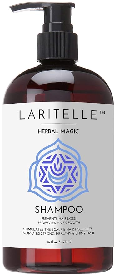 Organic Unscented Shampoo Herbal Magic – 17.5 oz – Sulfate-Free, Vegan Hair Growth Shampoo for Sensitive Scalp – Made in California