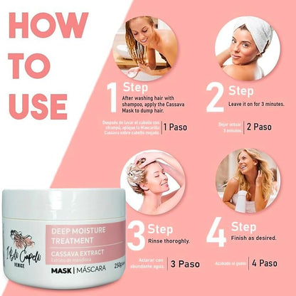 Ravenna B-tox Kit - Hair Treatment with Argan Oil Mask 250g, Formaldehyde-Free, Anti-Frizz and Smoothing for Blond Hair (1 B-tox + 1 Mask)