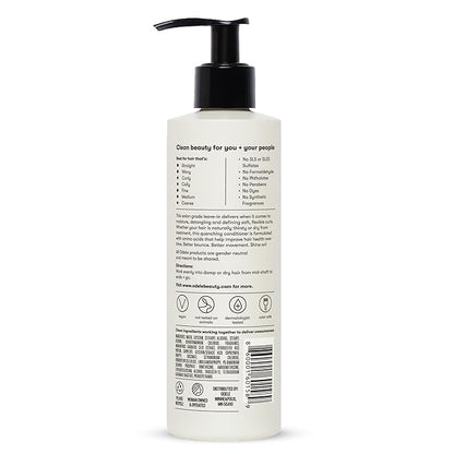 Vegan Leave-In Conditioner, for Deep Moisture, Detangling, Frizz Control, Weightless Shine, and All Hair Types + Textures, 8 fl oz