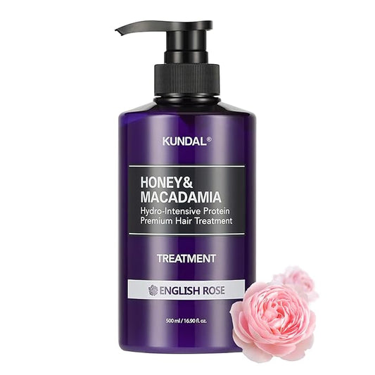 KUNDAL Honey&Macadamia Hydro-Intensive Protein Premium Nature Hair Treatment(English Rose) 500ml