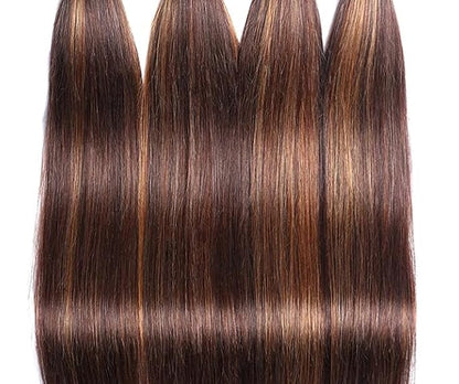 1B/30 Human Hair Bundles 30 32 34 Inch Highlight Bundles Human Hair Ombre Brown Straight Bundles Hair Weave Silky Soft Brazilian Unprocessed Bundles With Highlights Human Hair Bundles