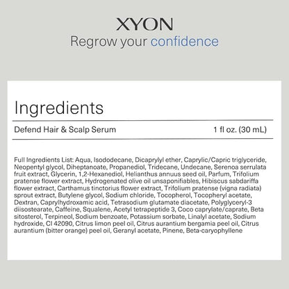 XYON Defend Hair & Scalp Serum | Men's | Scalp Hydration | Prevent Hair Loss | Defend Against DHT | Strengthen Hair | Potent Ingredients