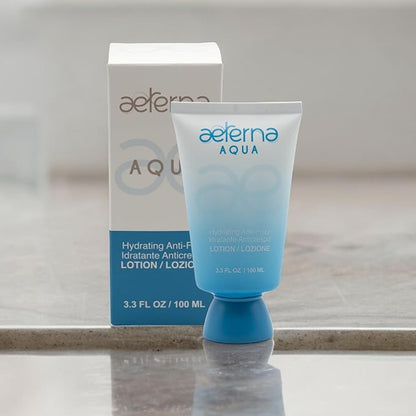 Aeterna Aqua Hydrating Anti-Frizz Hair Lotion | Frizz Ease, Deep Moisture & Color Protection - Vitamin E, Grape Seed & Collagen Infused, for All Hair Types - 100 ml