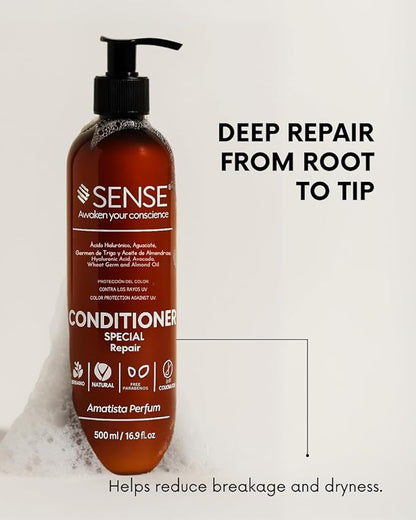 Repair System Shampoo & Conditioner Set – Hydration, Strength & Color Protection with Onion Extract, Hyaluronic Acid & Avocado Oil – Salt-Free – 500 ml Each