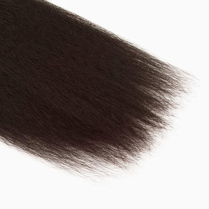 #4 Brown Bundles Human Hair Kinky Straight Bundles 22 24 Inch Human Hair Weave 2 Bundle Unprocessed Brazilian Virgin Hair Chocolate Yaki Straight Human Hair Extensions
