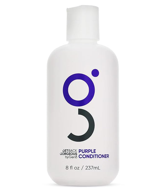 GBG Purple Conditioner for Blonde Hair - Hair Toner for Bleached, Grey & Blonde, Conditions & Neutralizes Brassy Hair in 3 Minutes - Hair Mask for Soft, Shiny & Silky Hair for Women & Men, 8 Oz