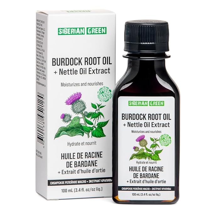 Burdock Oil with Nettle Oil Extract 100ml Natural Hair Loss Burdock Root Care Anti-Dandruff Scalp Stimulates Growth