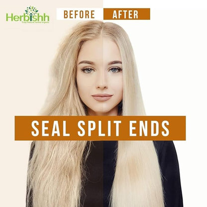 Combo Pack - Herbishh Hair Color Shampoo for Gray Hair + Argan Intense Hair Mask - Long-Lasting Color in Minutes - Stimulates Dry, Frizzy Hair - 500 Ml (Linen)