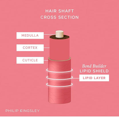 PHILIP KINGSLEY | Bond Builder Lipid Shield | Restorative Hair Oil Treatment for Dry and Damaged Hair | Heat Protectant Hair Moisturizer that Replenishes Dry and Damaged Hair | 1.01oz