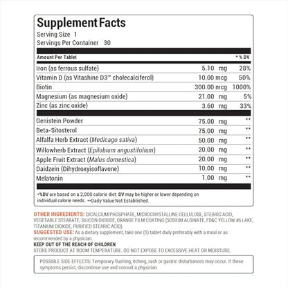 DS Labs Revita Tablets - Hair Vitamins for Density Support, Supplement for Thicker, Stronger Looking Hair, Zinc, Iron, Magnesium, Melatonin, Vitamin D & Biotin Vitamins for Women & Men, 60 Tablets