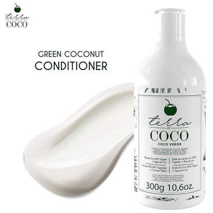 Terra Coco Verde Home Care | Vegan | Extremely Dry & Worn Hair | Vitamin B, Sodium and Potassium | Removes Dead Cells | Promotes Hair Growth | Combats Weakness & Hair Loss | Set of 2