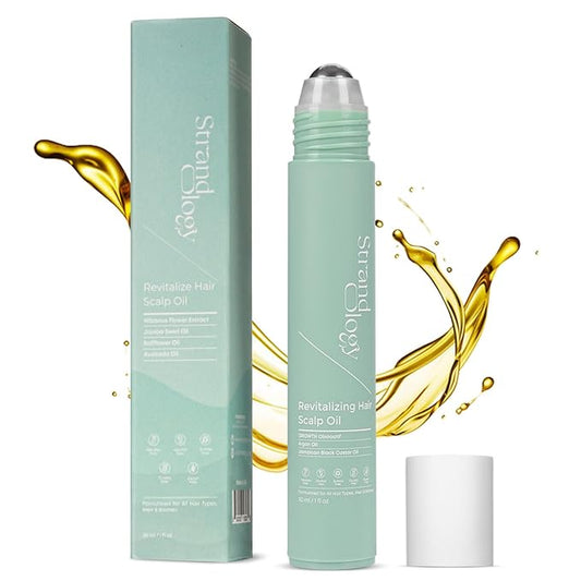 Revitalizing Scalp Oil Roll On, Organic Hair Oil for Women & Men - Nourishing Hair & Scalp Treαtment for All Hair Types 1 fl oz