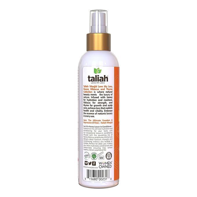 Taliah Waajid Love My Locs Honey Hibiscus Leave-In Conditioner, 8oz - Healthy Radiant Locs