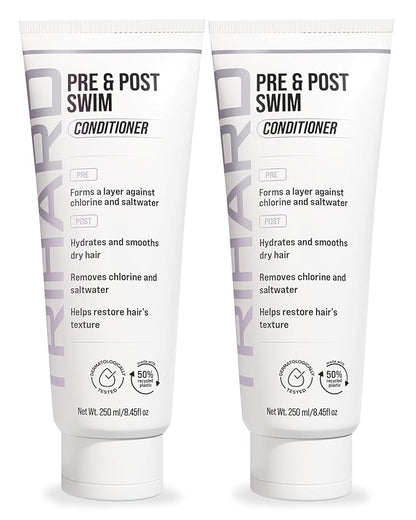 TRIHARD Chlorine Defense Swim Conditioner, Protect and Hydrate Hair from Pool and Ocean, Chlorine and Saltwater Pre and Post Swim Hair Protection, Hydrating Conditioner for Swimmers
