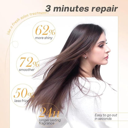 Vitamin B5 & Collagen Hair Mask Deep Repair Treatment for Dry, Damaged Hair Strengthens, Moisturizes, Boosts Volume, Creates Soft, Workable Hold 16.9 Fl Oz