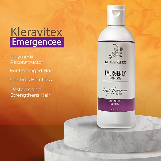 Emergencee Treatment For Hair - Polymedic Reconstructor - Perfect For Damaged and Colored Hair - Emergencia Capilar Tratamiento Reconstructor 16 oz.