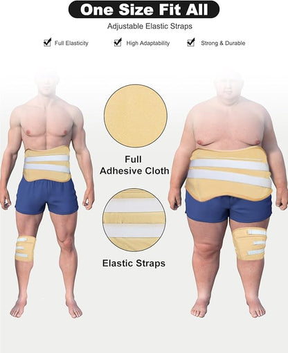 MQFORU 10 Pcs Castor Oil Pack Wrap, Plus Size Castor Oil Pack for Men Women, XL Reusable Castor Oil Wrap Kit for Eyes Neck Stomach Waist Knees Legs Feet, Mixed Fibre Fabrics, Flannel Cotton