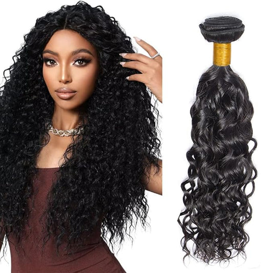 Natural Black Human Hair Bundles Color 1B Kinky Curly Hair Weave Single Bundle 20 Inch Grade 8A Peruvian Virgin Hair Extensions For Woman 300g