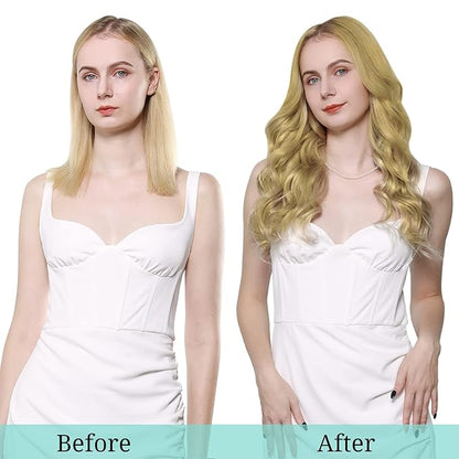 DOORES Hair Extensions Real Human Hair, Dirty Blonde 18 Inch 7pcs 120g, Clip in Human Hair Extensions Remy Hair Extensions Silky Straight Clip in Extensions Human Hair Natural Thick