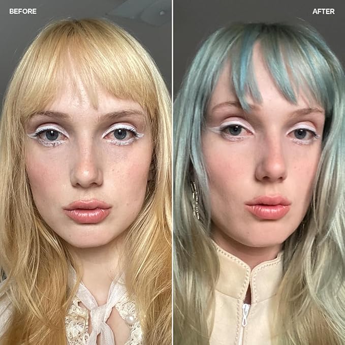 Overtone Color Depositing Semi-Permanent Hair Dye Conditioner - 8 oz For Natural & Color-Treated Hair, Moisturizing Shea Butter & Coconut Oil - Vegan & Cruelty-Free, Pastel Blue is now Glacier Mist