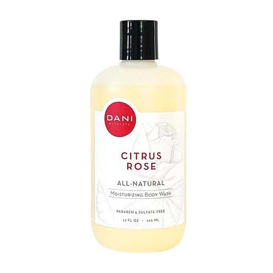 Naturals Moisturizing Body Wash - Citrus Rose Scent with Organic Aloe Vera & Natural Glycerin - Paraben & Sulfate-Free Shower Gel - 12 oz - Vegan & Cruelty-Free