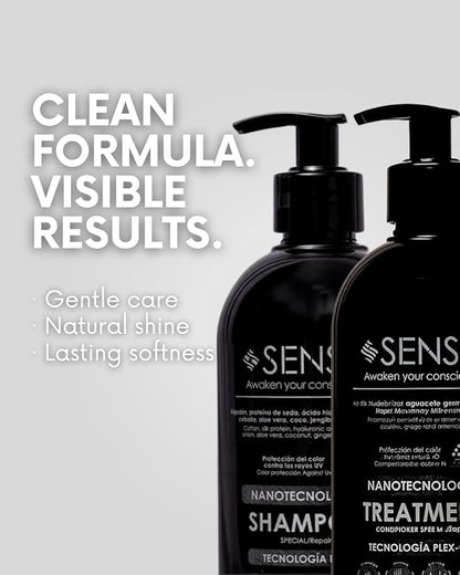 Nanotech Plex Repair Shampoo & Conditioner Set – Bond Restoration with Hyaluronic Acid, Coconut, Ginger & Q10 – Sulfate-Free, Vegan – 2 x 500 ml