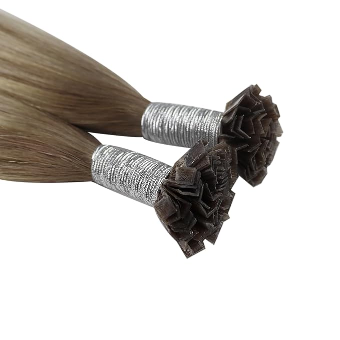 YoungSee K Tip Hair Extensions Ombre Pre Bonded Hair Extensions Light Brown Ombre Blonde Ktip Remy Hair Extensions Balayage K Tips Human Hair Extensions for Women 20in Human Hair K Tip 50s/50g