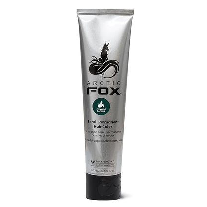 Arctic Fox Semi-Permanent Hair Color Dye, Emerald Fortune, Vibrant Teal Green, Vegan & Cruelty-Free, Ammonia-Free, Hydrating Formula, For All Hair Types, 5.6 Fl Oz (Pack of 2)