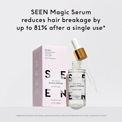 SEEN Curly On The Go Kit, Fragrance Free - Non-Comedogenic & Safe for Sensitive Skin - Sulfate-Free, Curl-Defining Styling Hair Bundle - Anti Frizz - Heat Protectant