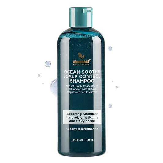 Ocean Soothe Scalp Control Shampoo with Highly Concentrated Magnesium Salt and Cucumber Juice to Hydrate Dry, Flaky Scalps, Nourish and Protect Hair Follicles, 300mL
