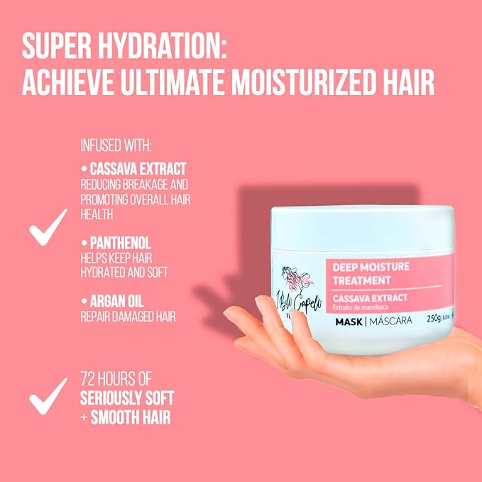 Hair B-tox Treatment & Argan Oil Mask, 44 fl oz - Organic Kit, Formaldehyde-Free, Anti-Frizz, Volume Reduction, Smoothing, Brazilian Keratin, Argan Oil, Panthenol