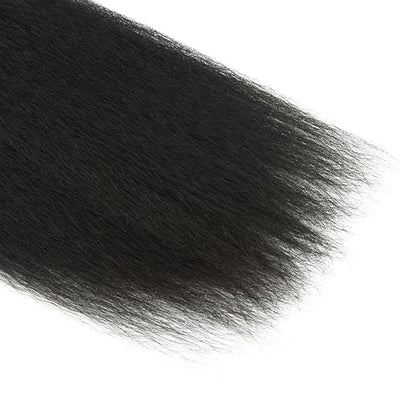 #1B Human Hair Bundles Yaki Straight Bundles 24 26 28 Inch Unprocessed Brazilian Virgin Hair Weave 3 Bundle Natural Color 50 Grams Per Bundle Kinky Straight Human Hair Extensions
