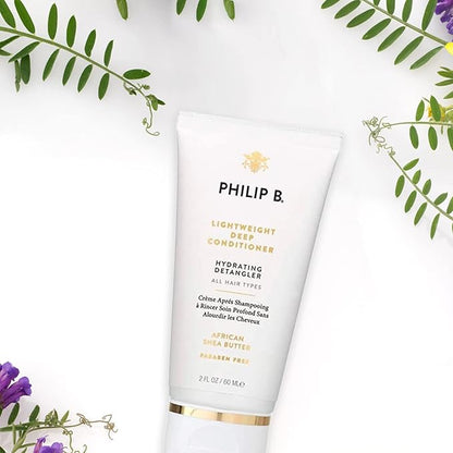 PHILIP B Lightweight Deep Conditioner, 2 fl. oz. (60 ml) - Hydrating Detangler, Adds Moisture, Shine and Smoothness, For All Hair Types