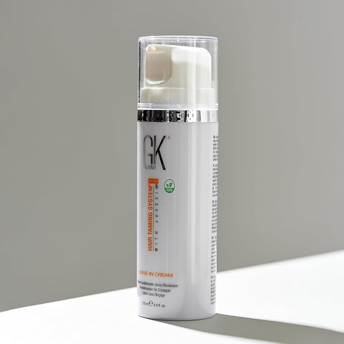 GK HAIR Vegan leave in conditioner for curly hair (4.4 Fl Oz/130ml) Conditioning Hydrating Smoothing Moisturizing & Frizz Control For Dry Damaged Hair Taming before Swimming or Exercise