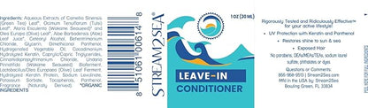 Stream2Sea Travel Size Sulfate Free Leave-In Hair Conditioner with Sun Protection, 1oz Each, Pack of 3