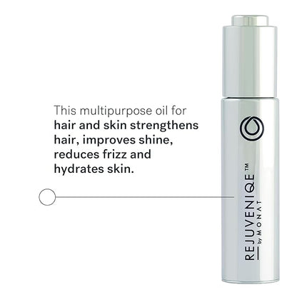 MONAT REJUVENIQE Oil – Multipurpose Hair & Skin Treatment - 13+ Natural Plant and Essential Oils – Hydrates, Strengthens, Reduces Frizz, Boosts Shine, and Provides Intense Hydration – 30ml (1.0 fl oz)