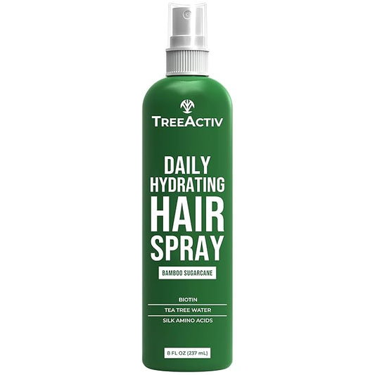 TreeActiv Hair Growth Daily Nourishing Spray with Biotin and Argan Oil - Fuller Hair for Women and Men, 8 fl oz, 2000+ Sprays