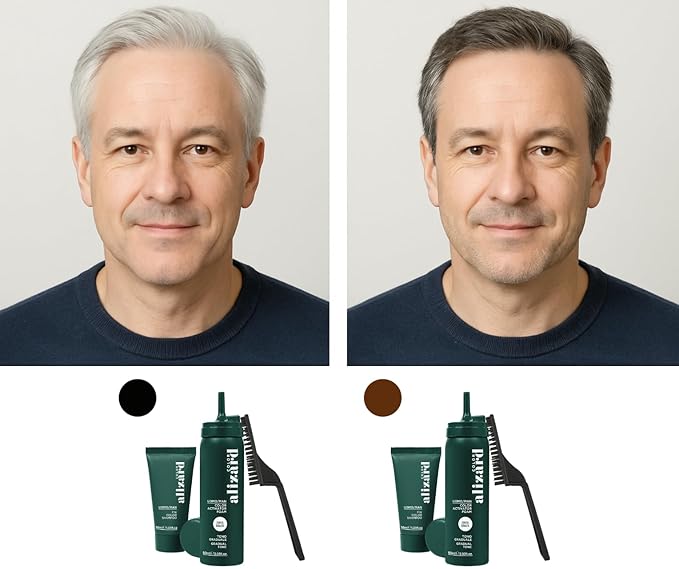 Alizard Natural Hair Color for Gray Hair | Gradual De-Graying Shampoo | Hydrolyzed Collagen & Allatonin | Not Hair Dye - Color Activation | Grey Hair Touch Up | Men & Women | Instant Results - Brown