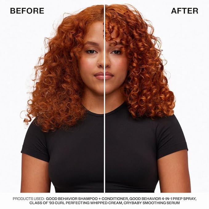 IGK GOOD BEHAVIOR | Ultra Smooth Shampoo (8 Oz) + Spirulina Protein Spray (5.6 Oz) | Frizz Control + Hydrates + Shine | Vegan + Cruelty-Free |