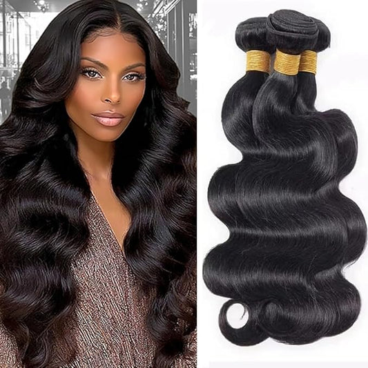 Natural Color Human Hair Body Wave Bundles Brazilian 18 20 22 Inch Bundles Human Hair Wet and Wavy Soft and Silky for Women