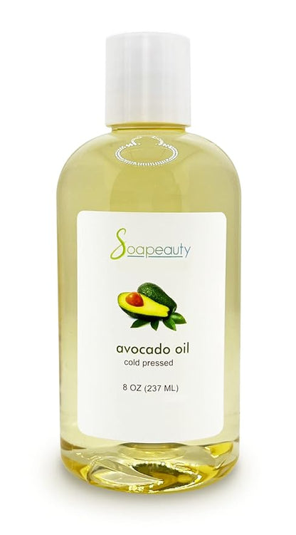 Soapeauty Avocado Oil for Skin & Hair - Cold Pressed - 100% Pure & Natural - Carrier Oil for Essential Oils - Massage Oil - 8 fl oz