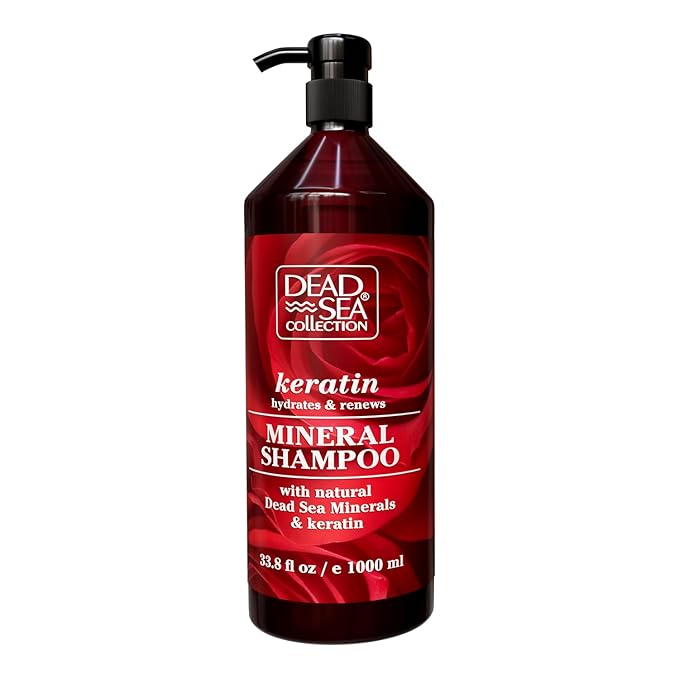 Dead Sea Collection Shampoo with Keratin – Hydrating Softening Hair Products with Dead Sea Minerals for All Hair Types (33.8 Fl. Oz.)
