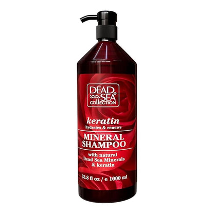 Dead Sea Collection Shampoo with Keratin – Hydrating Softening Hair Products with Dead Sea Minerals for All Hair Types (33.8 Fl. Oz.)