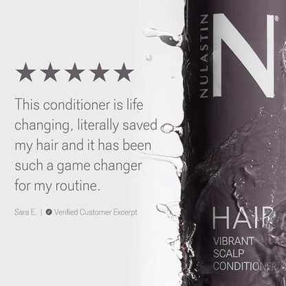 NULASTIN Vibrant Scalp Conditioner - Volumizing Hair Conditioner for Women & Men - Reduce Frizz & Breakage - Enhance Shine - Clinically Tested & Color-Safe - Silicone-Free & Vegan (10 Fl Oz)