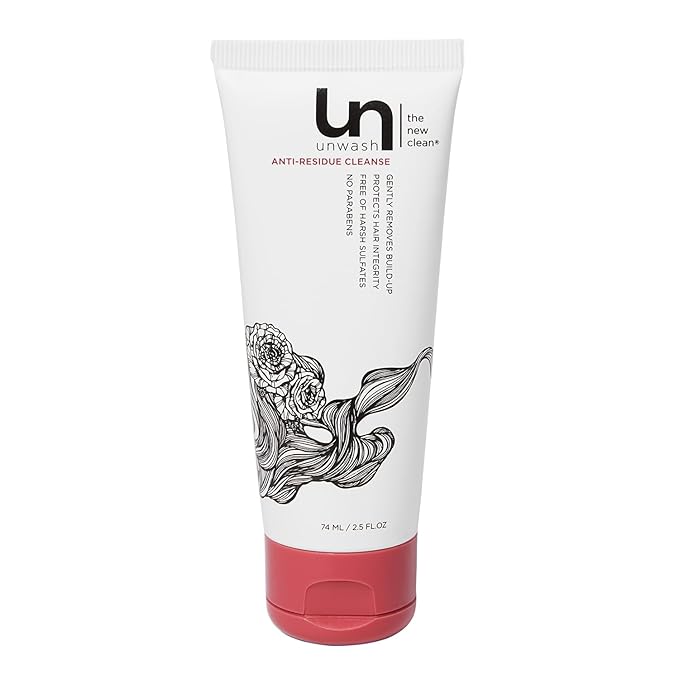 unwash Anti Residue Hair Cleanser: Gentle pH Balanced Clarifying Shampoo, Removes Build-up, Moisture Balancing, Hair Detox, 2.5 Fl oz (1 Pack)