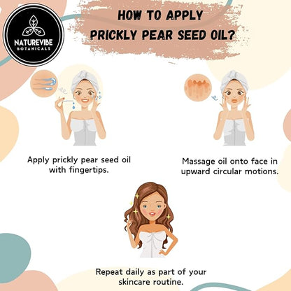 Naturevibe Botanicals Prickly Pear Oil 32 Ounces | 100% Pure and Natural | Great for Skin Care and Hair Care